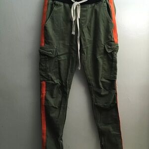 C Kel Generation Men’s Cargo Pants Size 30 Green Zipper Leg Drawstring